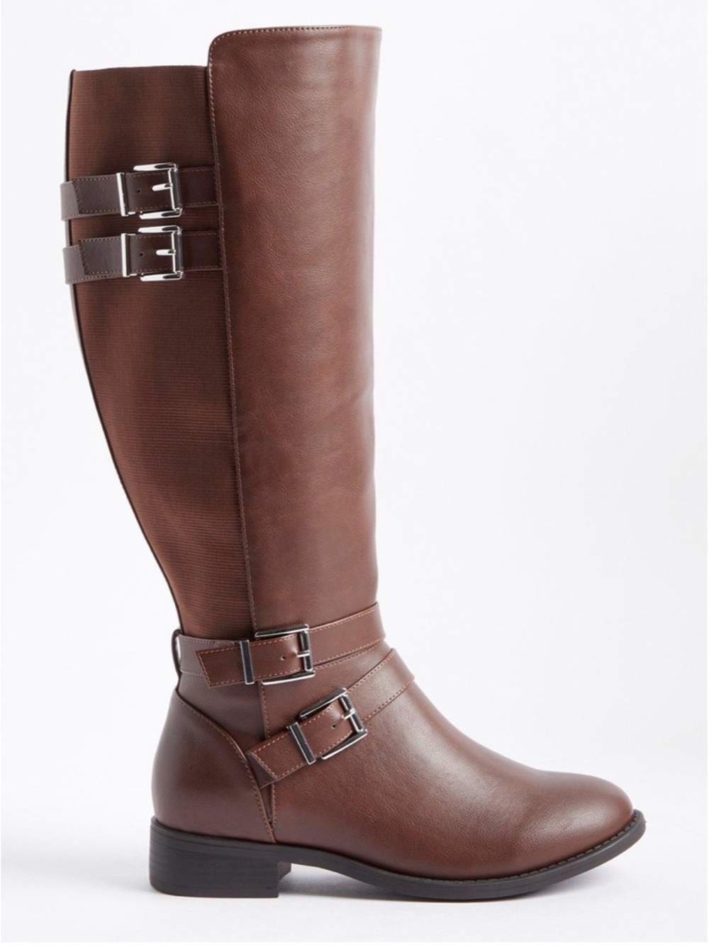 Torrid Women’s- Brown Side Buckle Knee Boot (WW) Brown. Size 10 Extra Wide